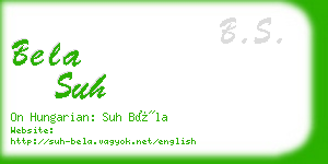 bela suh business card